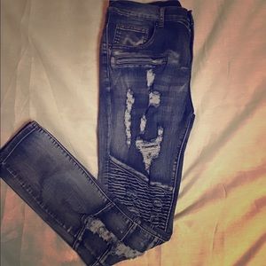Moto biker jeans